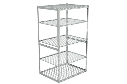 Used Boltless Shelving with Wire Decks - 24